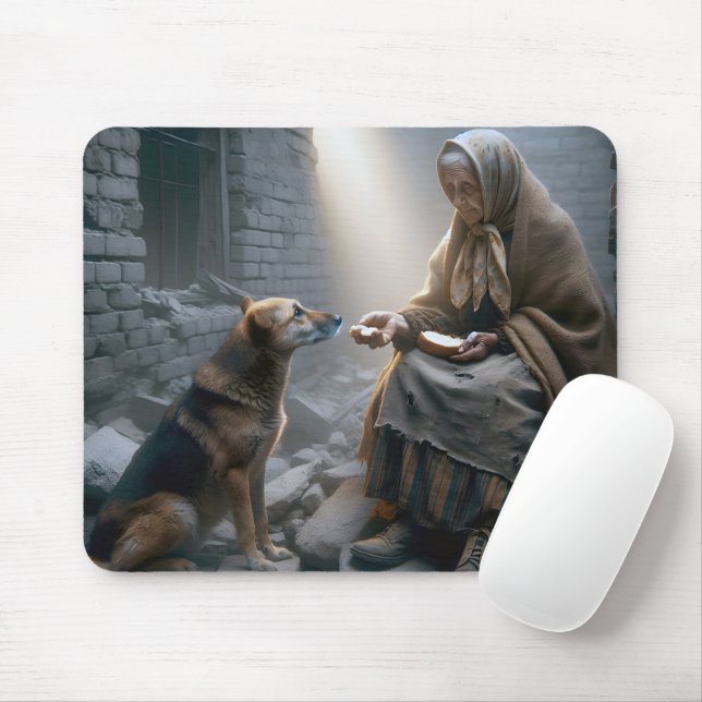 Old Lady and Dog Survivors Mouse Pad (With Mouse)