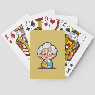 Old Lady Chicken Playing Cards