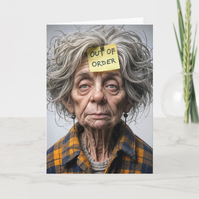 Old Lady Get Well Soon Card (Front)