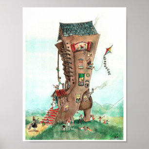 Old Lady in the Shoe Poster