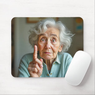 Old Lady Mouse Pad