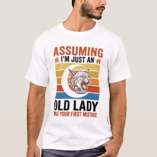 Old Lady Wildcat Vintage Funny Shirt Design_1
