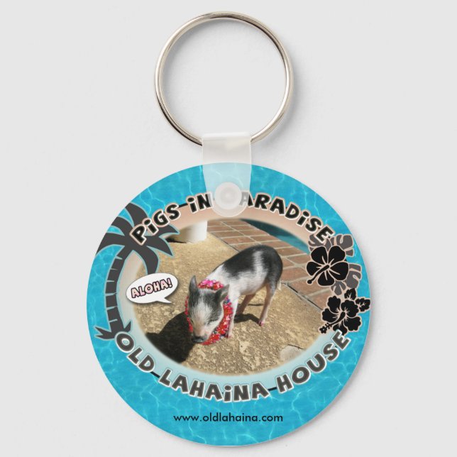 Old Lahaina House Key Ring (Front)