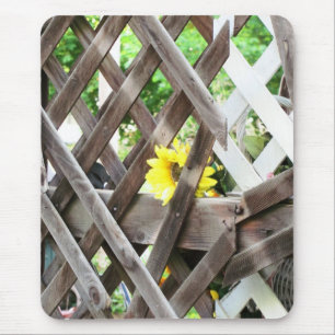 Old Lattice and flower by djoneill Mouse Pad