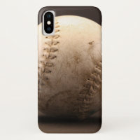 Old Leather Baseball with Stitching