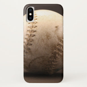 Old Leather Baseball with Stitching iPhone X Case