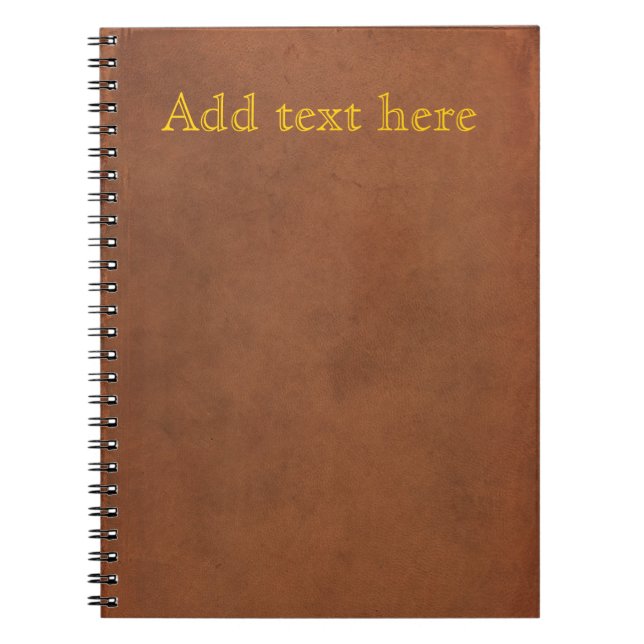 Old leather book cover, add your own gold text (Front)