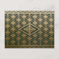 Old Leather Book Cover Green and Gold
