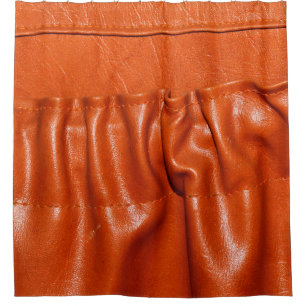 Old leather vintage car seat detail. blue, bygone, shower curtain