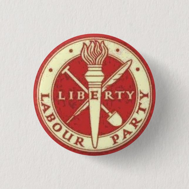 Old Liberty Labor Party Logo 3 Cm Round Badge (Front)