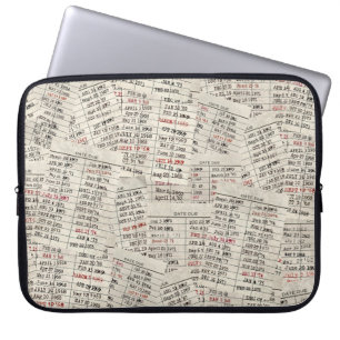 Old Library Card Collection Laptop Sleeve