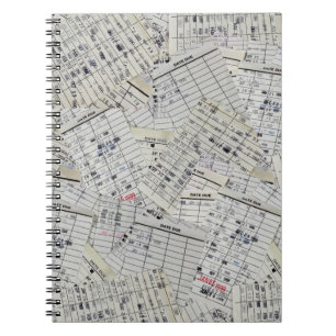 Old Library Card Collection Notebook