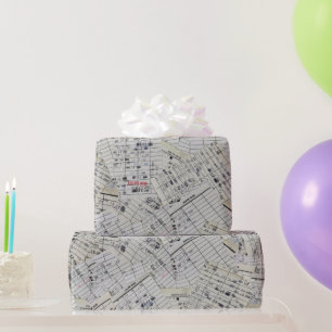 Old Library Card Collection Wrapping Paper