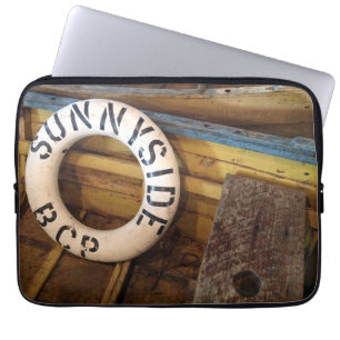 Old Life Preserver In An Abandoned Cannery Laptop Sleeve