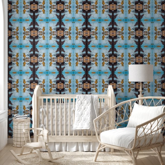 Old light blue and brown wall medium (Kids)