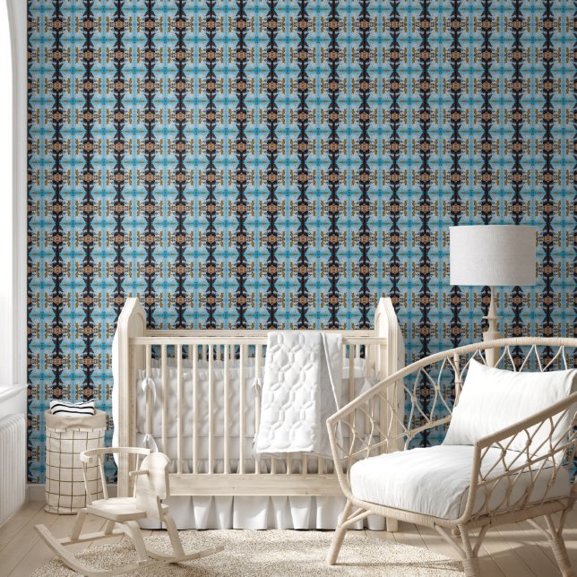 Old light blue and brown wall tiny (Kids)