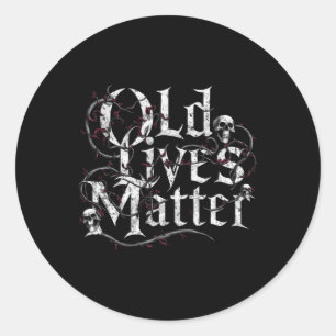Old Lives Funny Retro Clic Rocker Design Sticker
