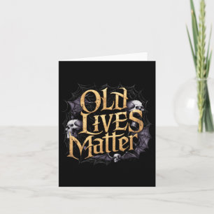 Old Lives Retro Horror Clic Rock Style Art Design Card