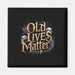 Old Lives Retro Horror Clic Rock Style Art Design Magnet