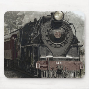 Old Locomotive Steam Engine Mouse Pad
