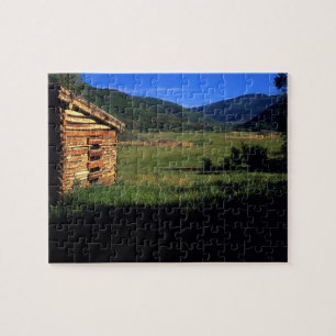 Old log homestead near Park City, Utah. (P.R.) Jigsaw Puzzle