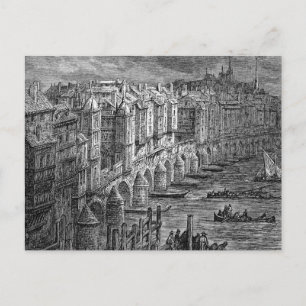 Old London Bridge 1694 Postcard