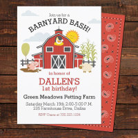 Old Macdonald Farm Barnyard 1st Birthday Party