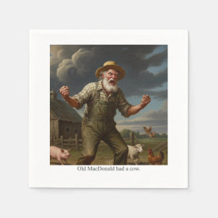 Old MacDonald had a cow. Napkin