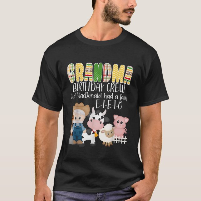 Old MacDonald Had a Farm EIEIO Nursery Song Grandm T-Shirt (Front)