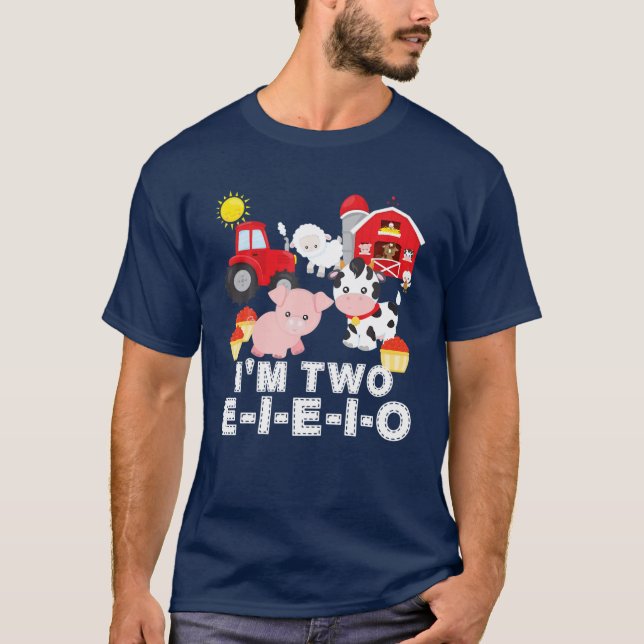 Old Macdonald Had A Farm Nursery Rhyme 2Nd Birthda T-Shirt (Front)