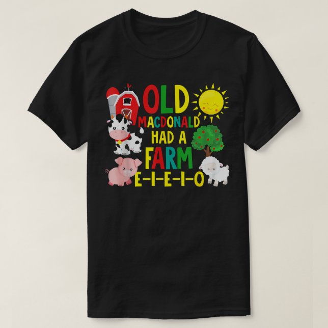 Old MacDonald Had a Farm Shirt Toddler Kids Farm A (Design Front)