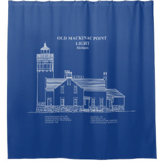 Old Mackinac Point Light - Michigan – AD Shower Curtain