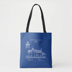 Old Mackinac Point Light - Michigan – AD Tote Bag