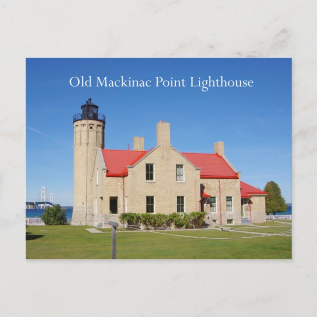 Old Mackinac Point Lighthouse postcard (Front)
