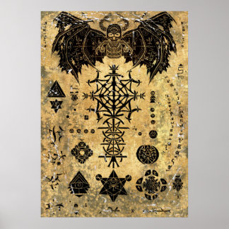 Old Magic Book Poster