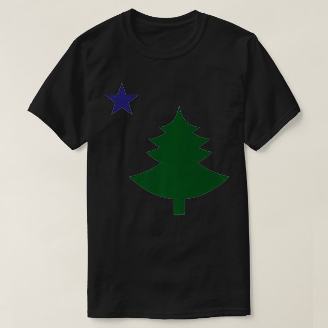 Old Maine State Flag 1901 Pine Tree Premium  T-Shirt (Design Front)