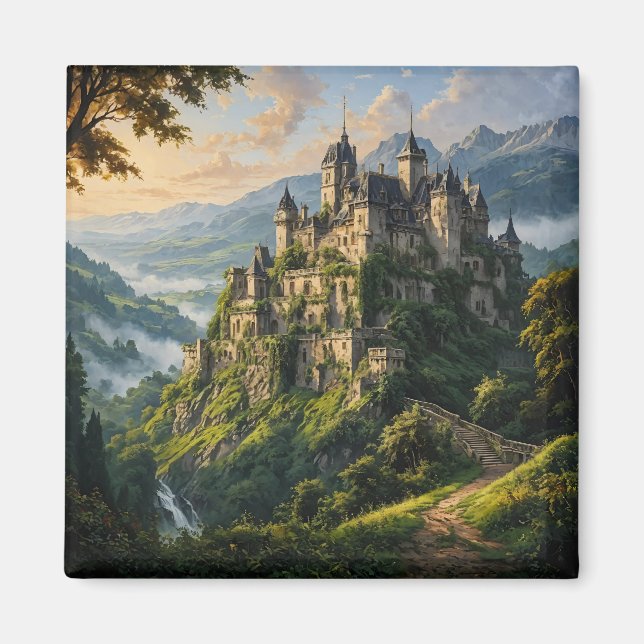 Old majestic castle magnet (Front)