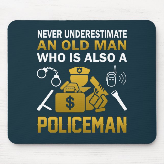 Old Man - A Policeman Mouse Pad (Front)