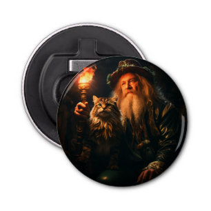 Old Man and his Cat Bottle Opener