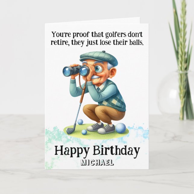 *~* Old Man AP94 Hilarious Golf Birthday Card (Front)