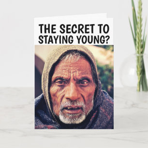 OLD MAN  BIRTHDAY over the hill greeting Card