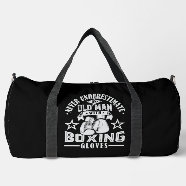 Old Man Boxing Gloves  Duffle Bag (Front)