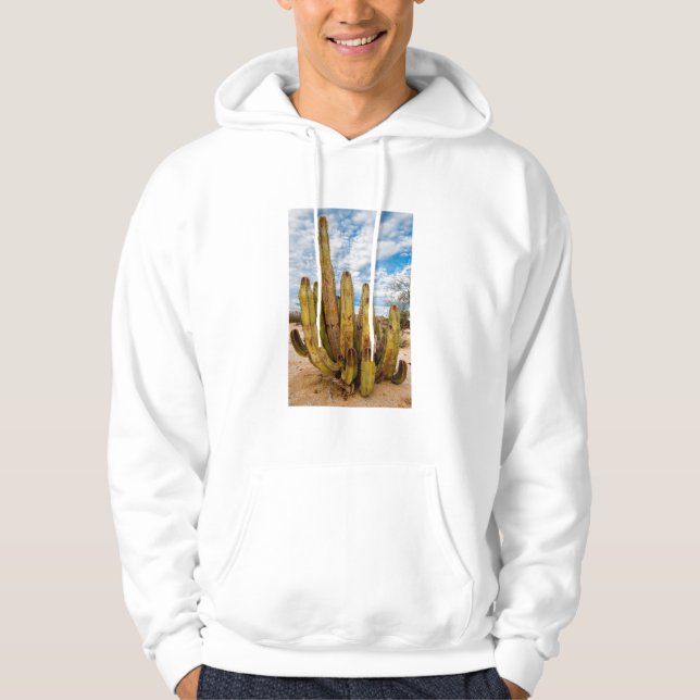 Old Man Cactus portrait, Mexico Hoodie (Front)