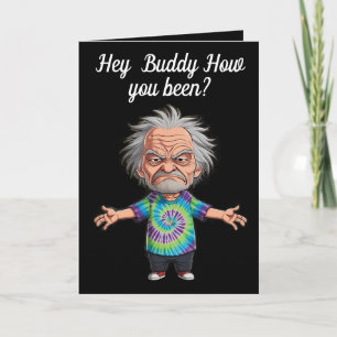 Old man Chibi with arms outstreched Card