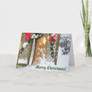 Old Man Christmas Tree Holiday Card