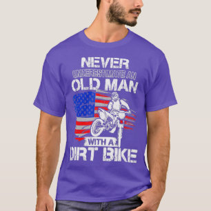Old Man DirtBike  Motocross Fathers Day T-Shirt