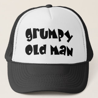 old man grumpy trucker hat