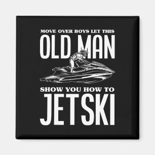 Old Man How To Jetski Jet-ski Jet Skiing Jet Ski Magnet