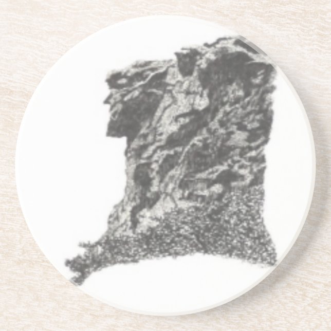 Old Man in the Mountain, NH Sketch Coaster (Front)