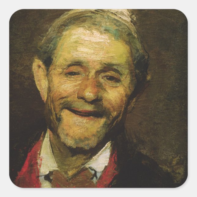 Old Man Laughing, 1881 Square Sticker (Front)